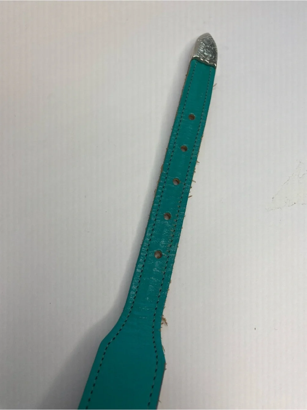 Chambers Teal Leather Western belt Size S/M South west